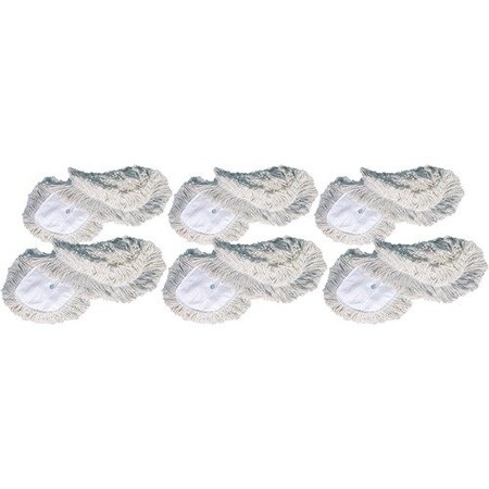 Genuine Joe Genuine Joe Dust Mophead Refill, Blended Yarn, 72inx5in, White, 6PK GJO18388CT